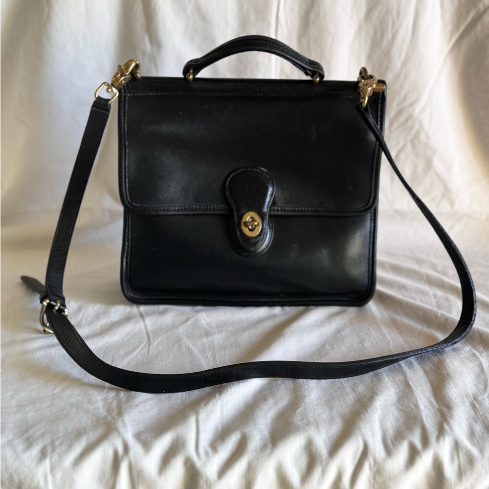 VTG Coach Willis 9927 Crossbody Bag Purse Top Handle Brass Hardware Messenger